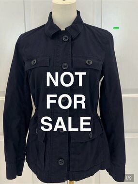 NOT FOR SALE
Talbots Navy Button-Front Utility Jacket 100% Cotton